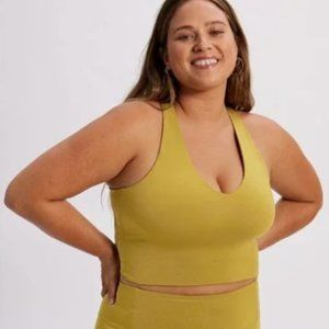 Girlfriend Collective Zoe Saturn Yellow Superstretch Tank Top Small NWT